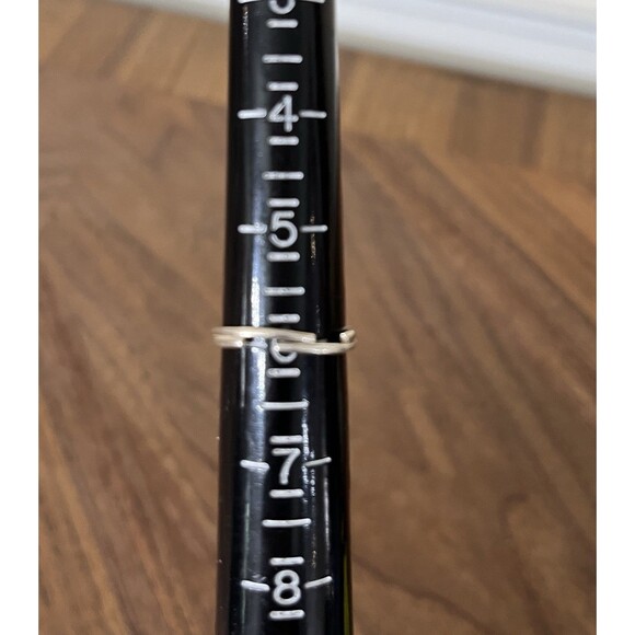 BEAU 925 Sterling Silver Jade Antique Victorian Goth Ring Sz 4~6 Adjustable - Picture 6 of 9